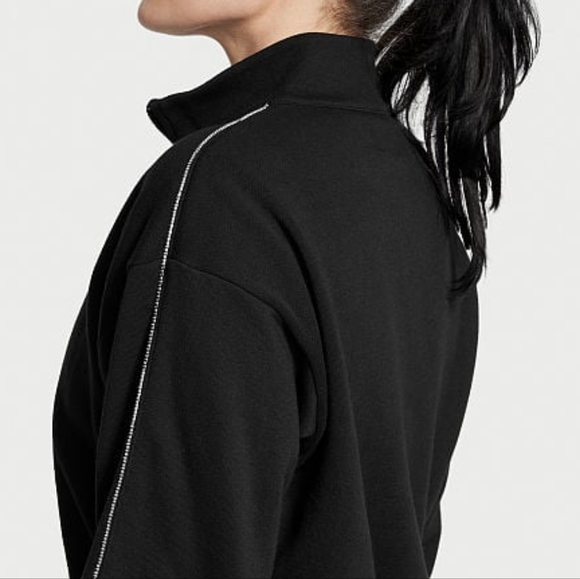 Cotton Fleece Mock-Neck Half-Zip - Picture 16 of 16